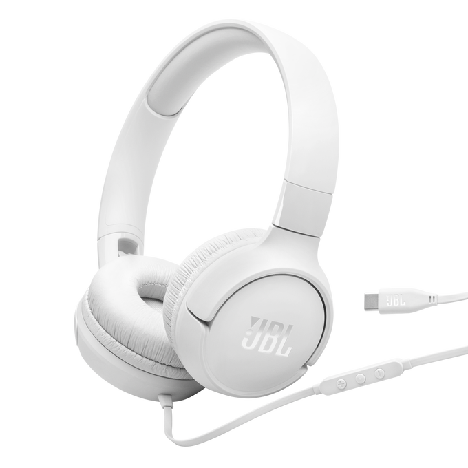 JBL Tune 520C USB-C - White - Hi-Res wired on-ear headphones - Hero image number null